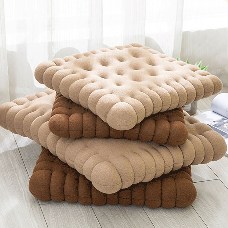 Cama para perros acolchada con forma de galleta